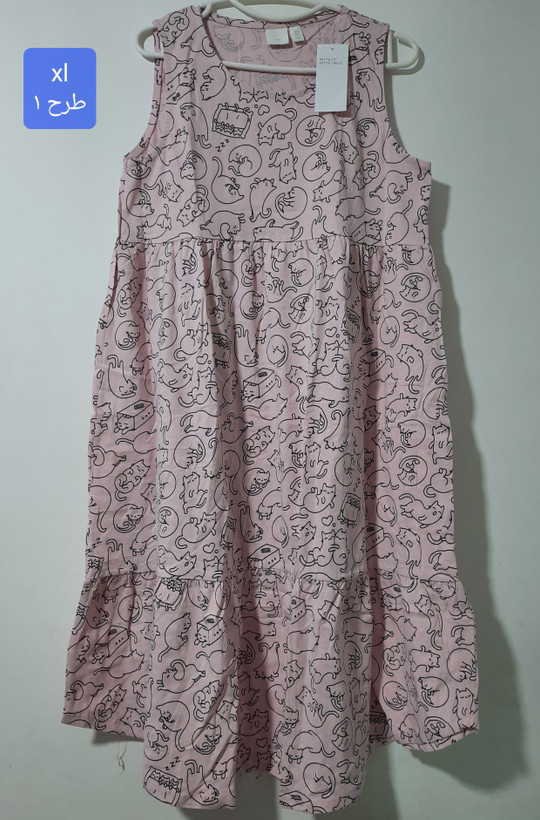سارافون زنانه نخ پنبه وارداتی برندH&M