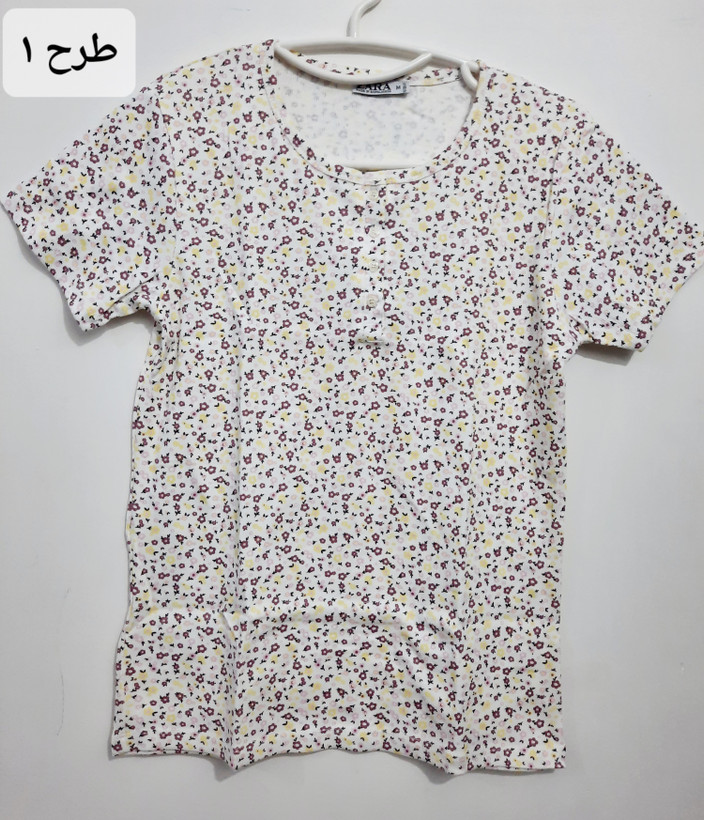 تیشرت وارداتی کبریتی نخ پنبه سایز M برند zara