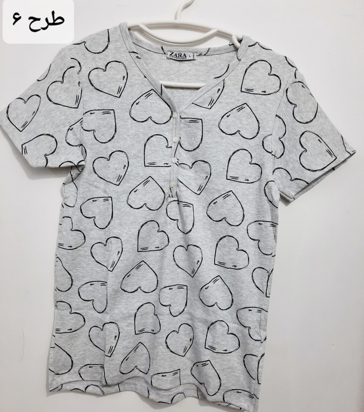 تیشرت کبریتی نخ پنبه وارداتی برند zara سایزL