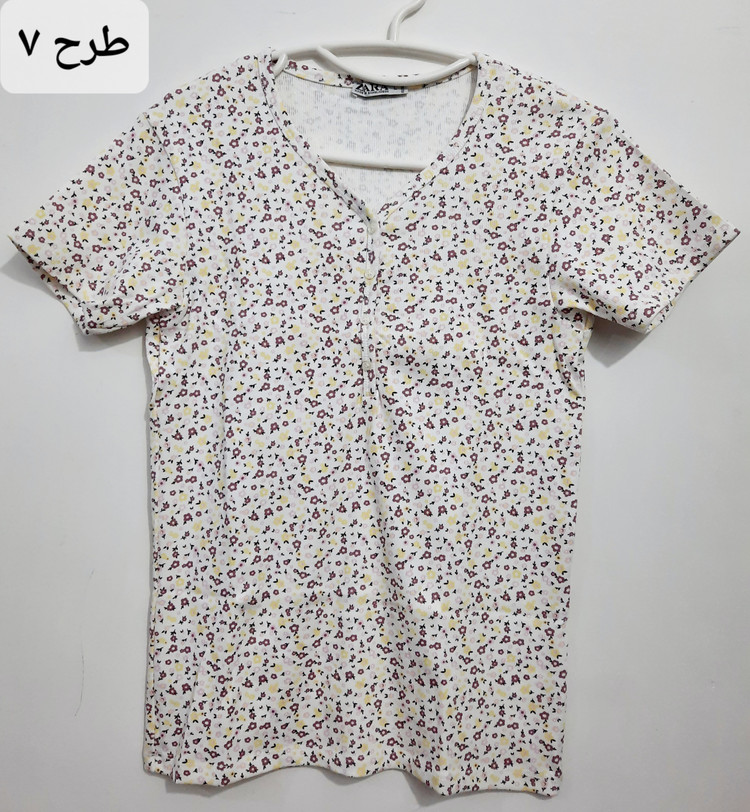 تیشرت کبریتی نخ پنبه وارداتی برند zara سایزL