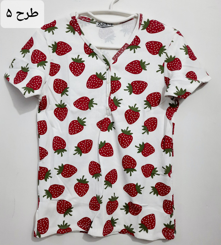 تیشرت کبریتی نخ پنبه وارداتی برند zara سایزL