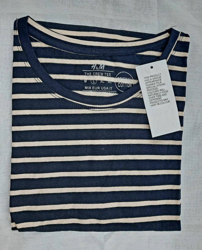 تیشرت رینگی زنانه نخ پنبه وارداتی H&M
